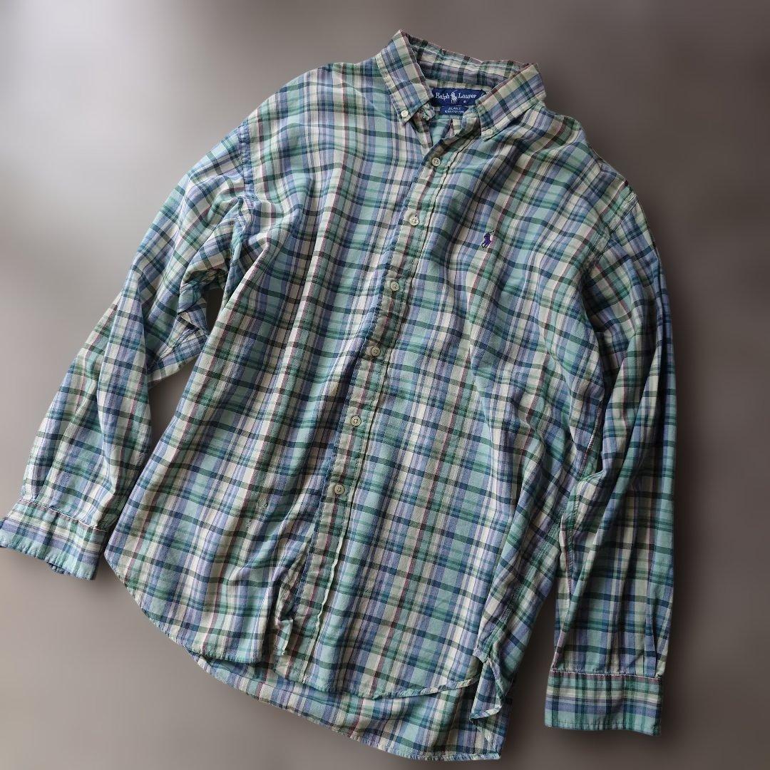 POLORALPHLAUREN Madrass check shirts L