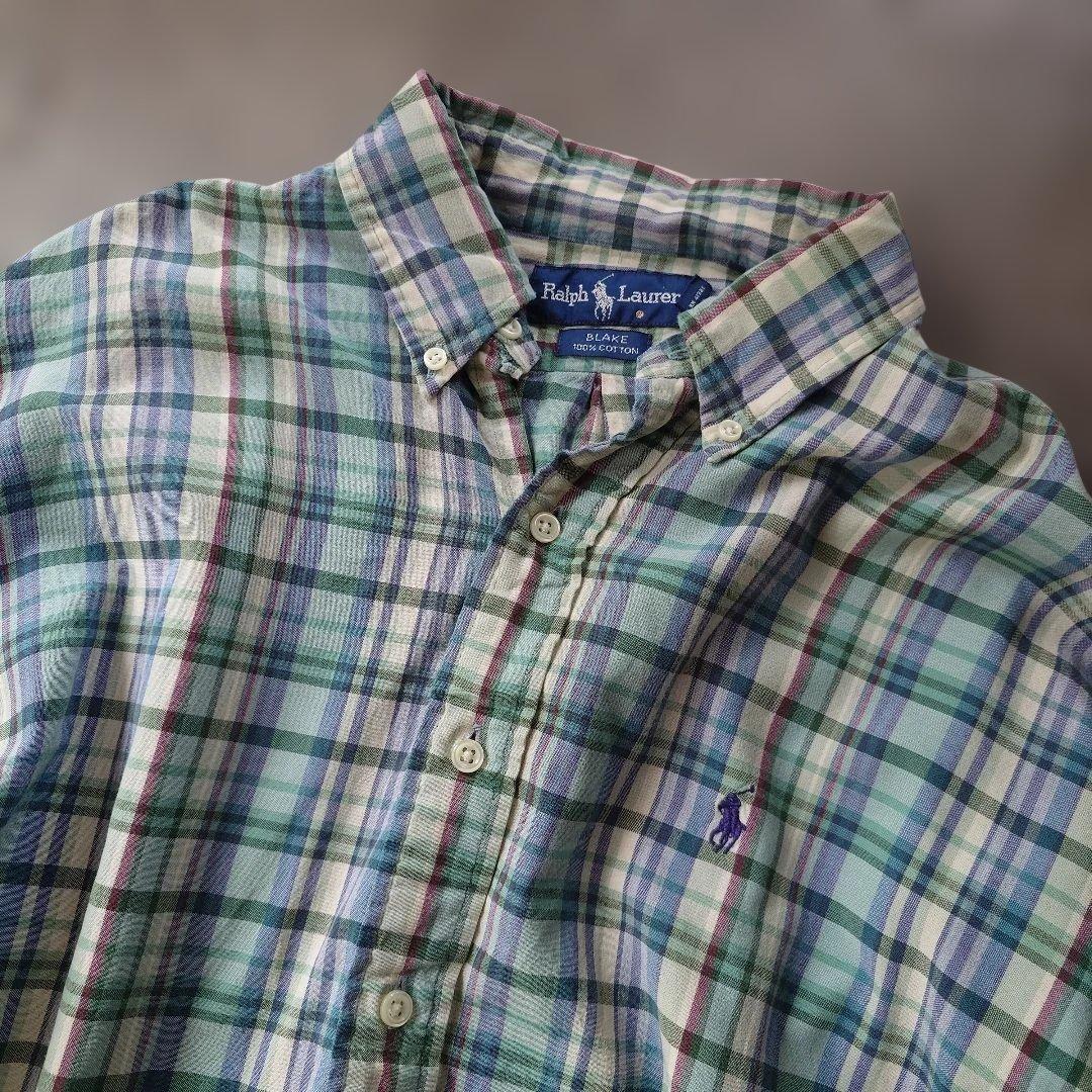 POLORALPHLAUREN Madrass check shirts L