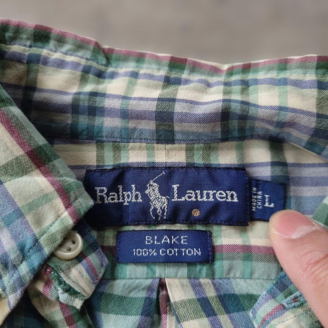 POLORALPHLAUREN Madrass check shirts L