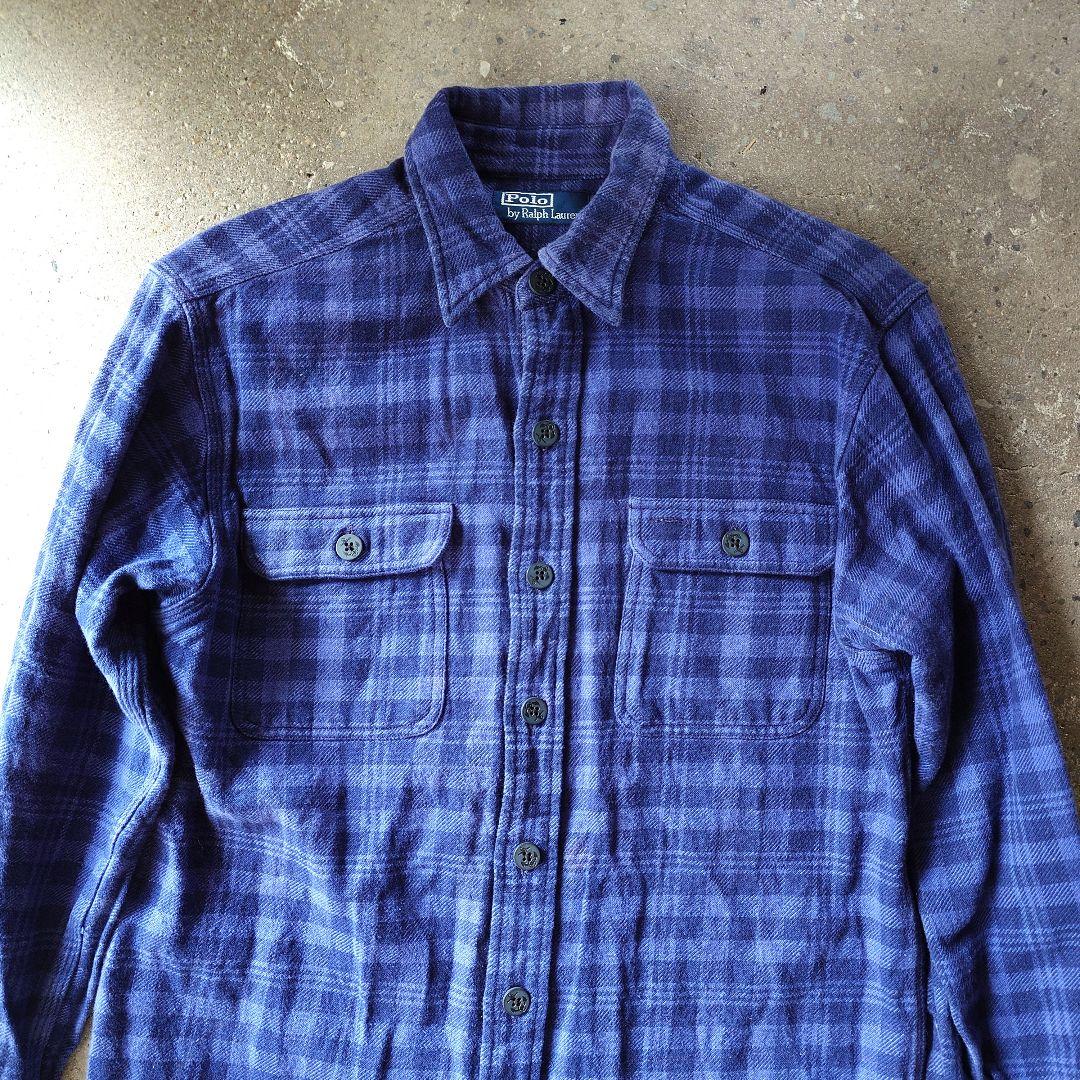 POLO RALPHLAUREN　90's anchor shirts ポロラルフローレン　ネルシャツ　イカリボタン