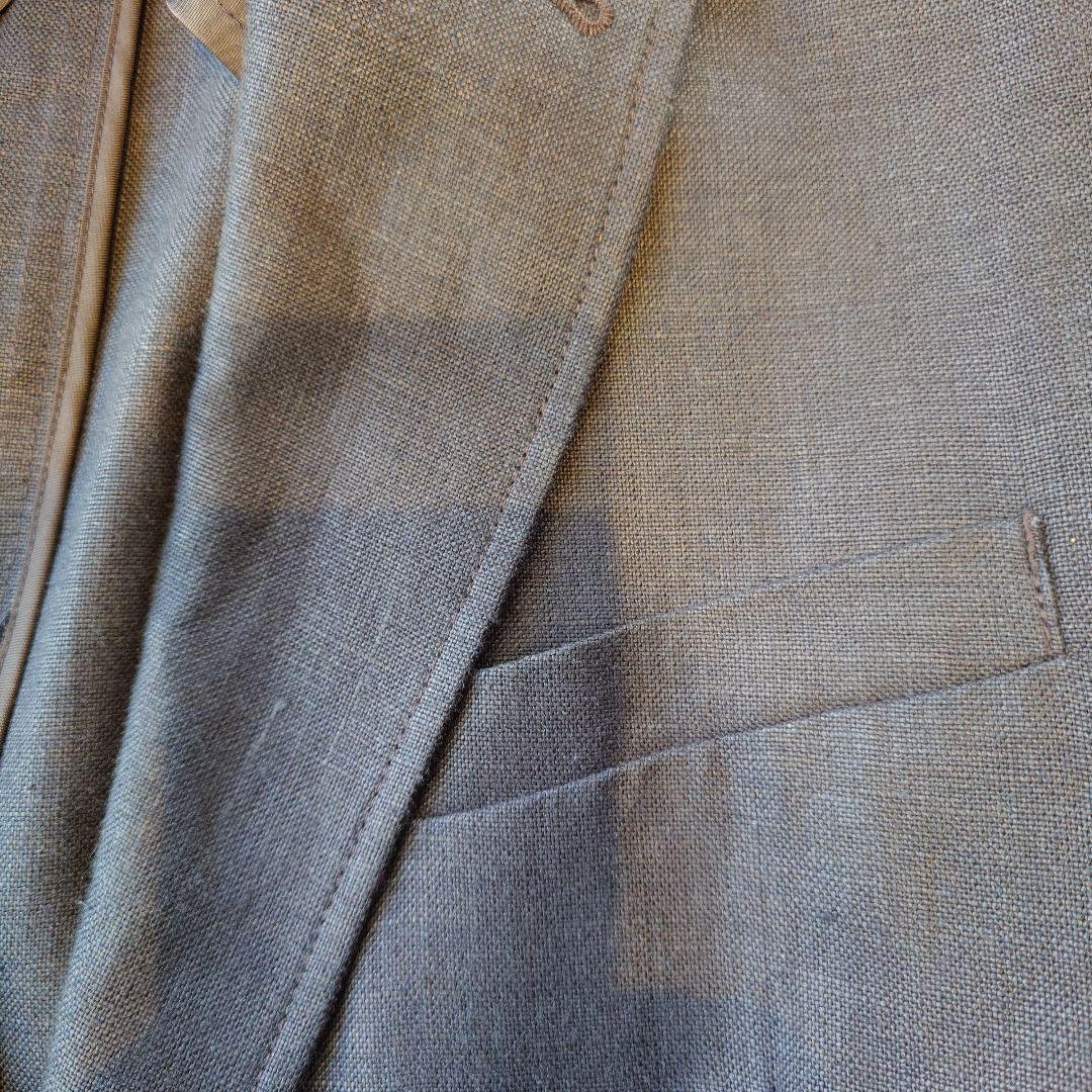 LLBEAN Linen jacket 42-REG エルエルビーン　リネン麻　テーラードジャケット　XL
