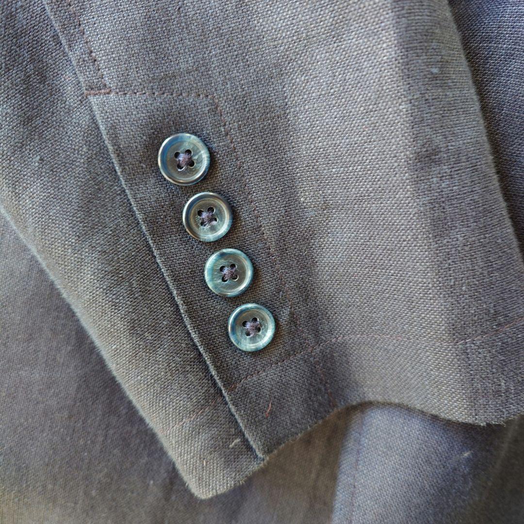 LLBEAN Linen jacket 42-REG エルエルビーン　リネン麻　テーラードジャケット　XL
