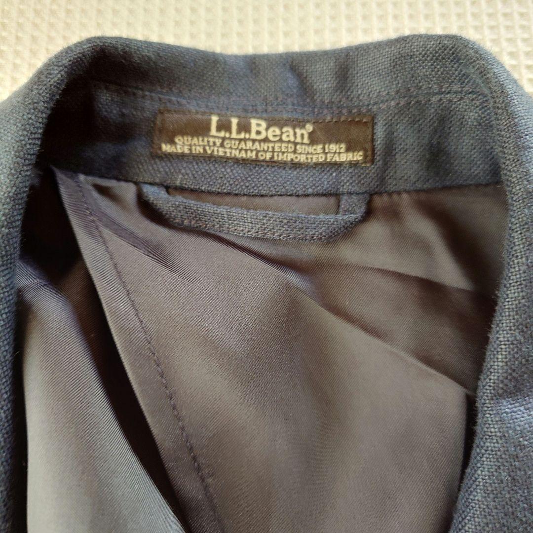 LLBEAN Linen jacket 42-REG エルエルビーン　リネン麻　テーラードジャケット　XL