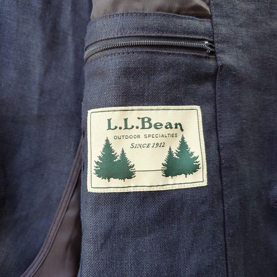 LLBEAN Linen jacket 42-REG エルエルビーン　リネン麻　テーラードジャケット　XL
