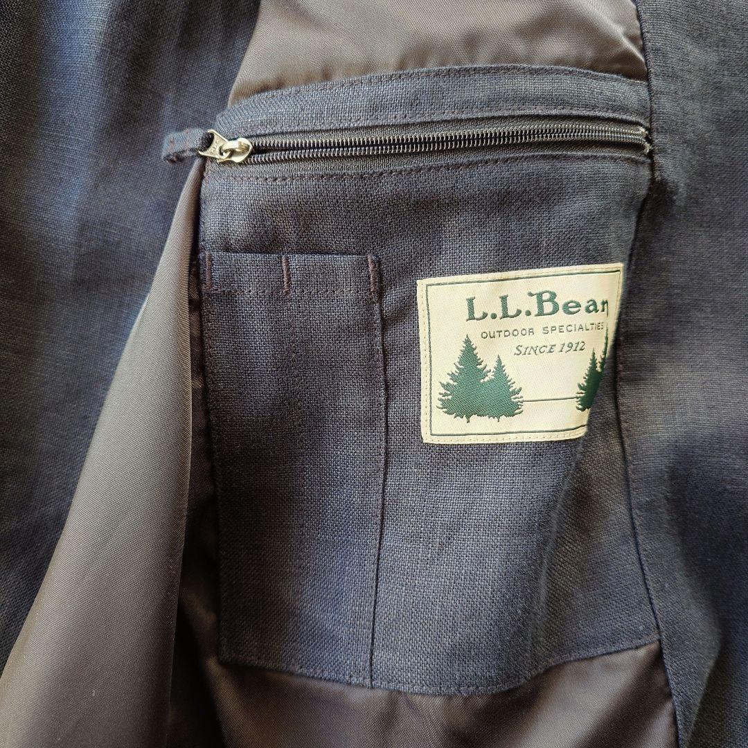 LLBEAN Linen jacket 42-REG エルエルビーン　リネン麻　テーラードジャケット　XL