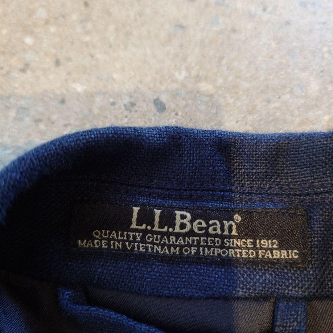 LLBEAN Linen jacket 42-REG エルエルビーン　リネン麻　テーラードジャケット　XL