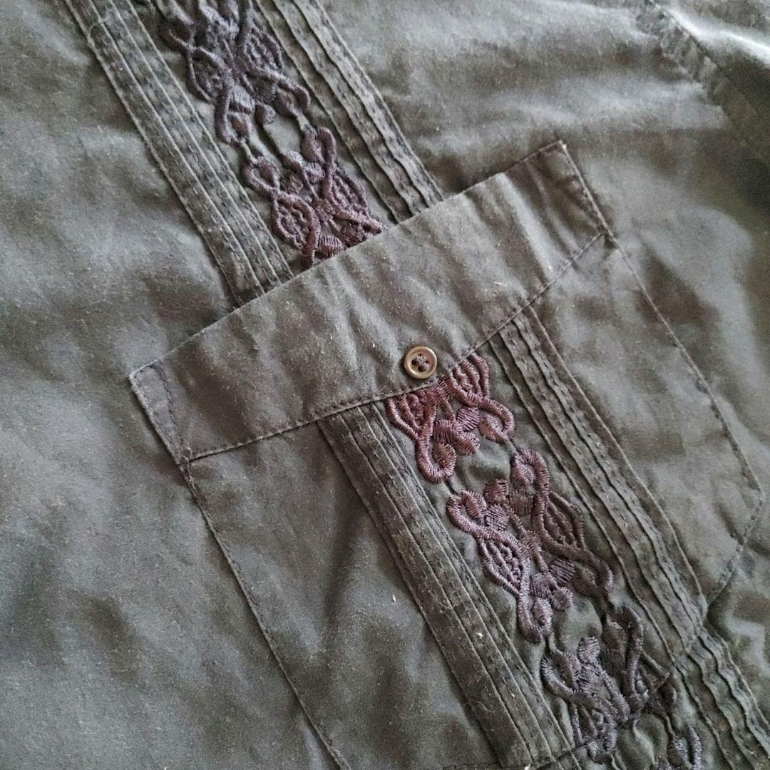 used mexican shorts  古着　メキシカンシャツ　キューバシャツ　2XL 刺繍いり