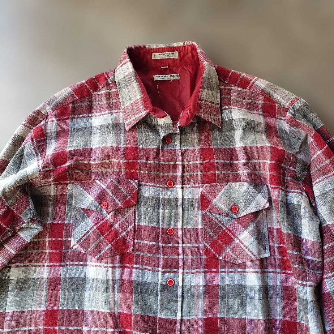 VANHEUSEN wool board shirts XL