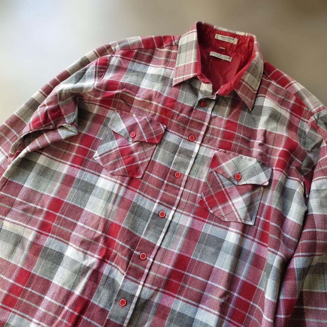 VANHEUSEN wool board shirts XL