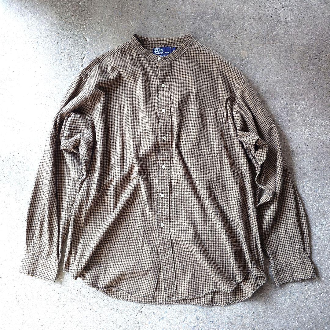 POLO RALPHLAUREN　postboy stand shirts XL ポロラルフローレン　スタンドカラーネルシャツ