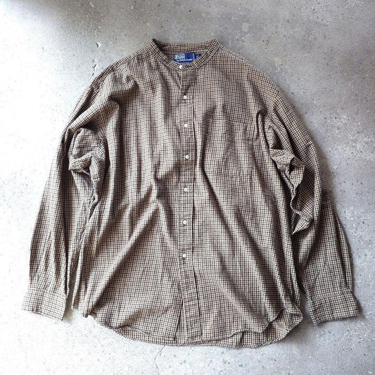 POLO RALPHLAUREN　postboy stand shirts XL ポロラルフローレン　スタンドカラーネルシャツ