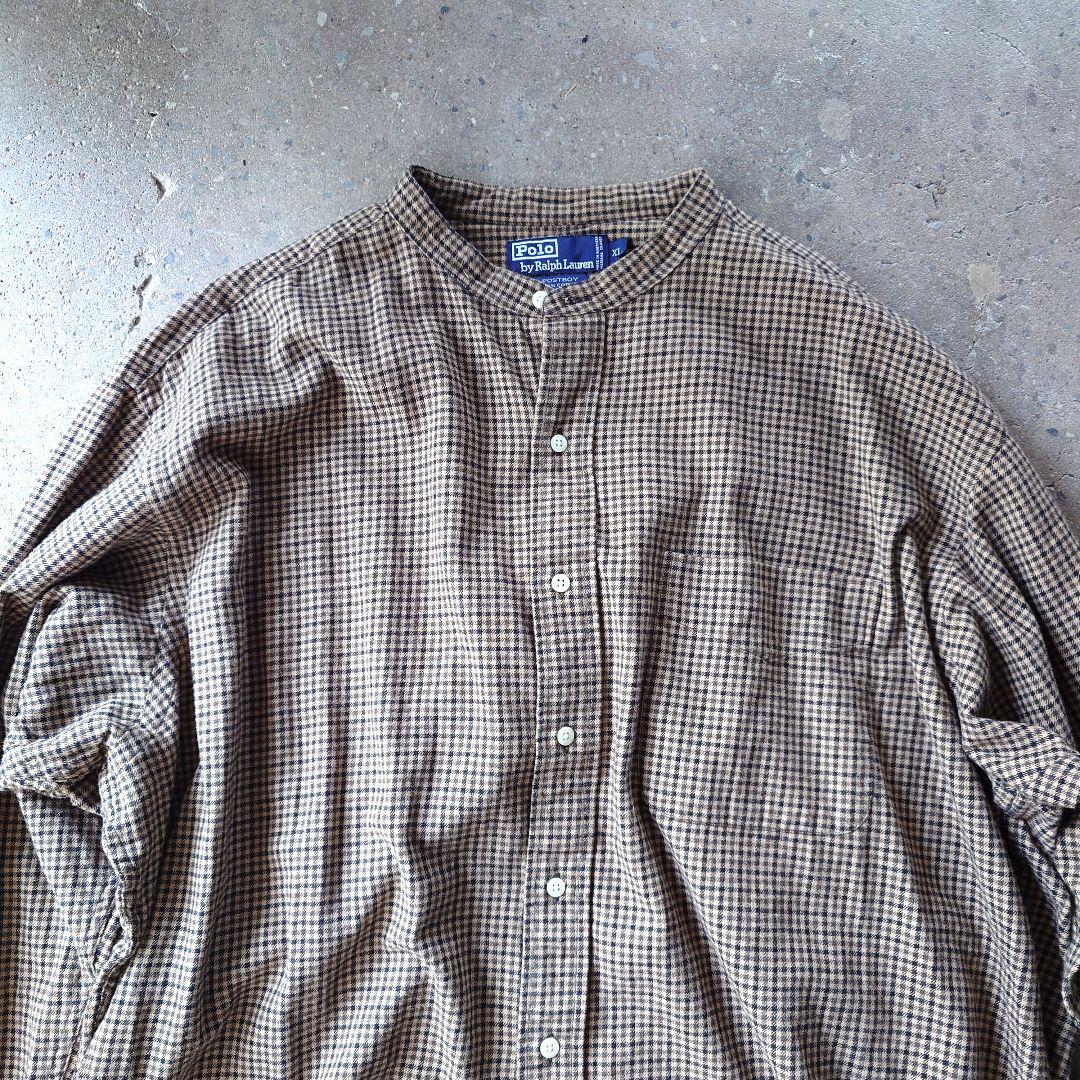 POLO RALPHLAUREN　postboy stand shirts XL ポロラルフローレン　スタンドカラーネルシャツ