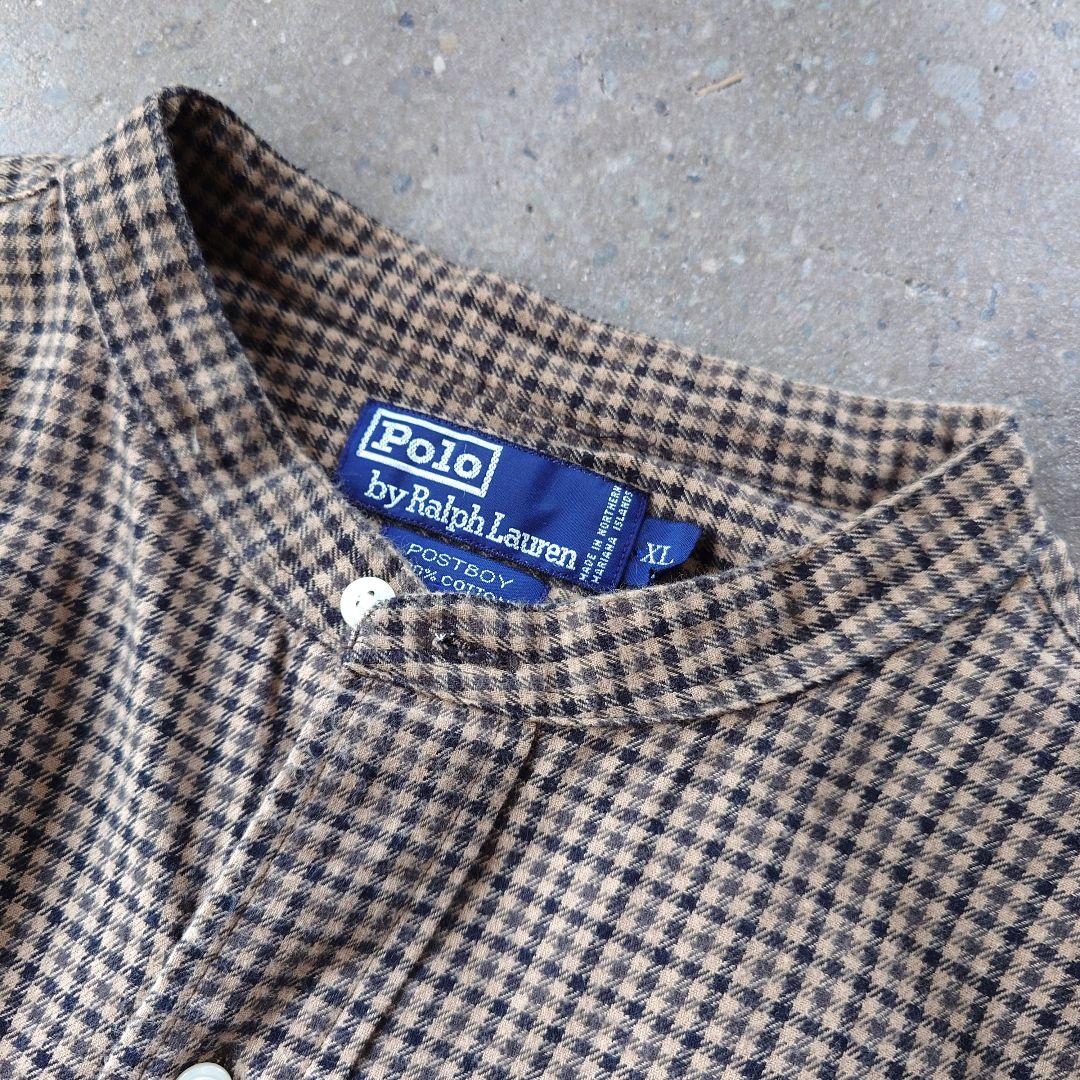 POLO RALPHLAUREN　postboy stand shirts XL ポロラルフローレン　スタンドカラーネルシャツ