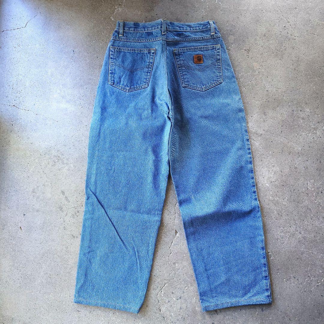 women carhartt denim wide jeans L
