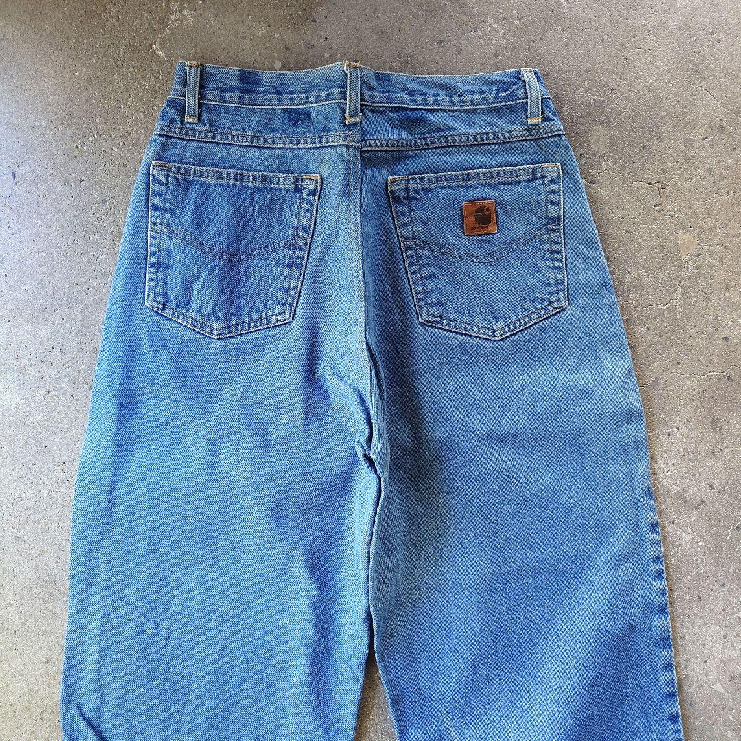 women carhartt denim wide jeans L