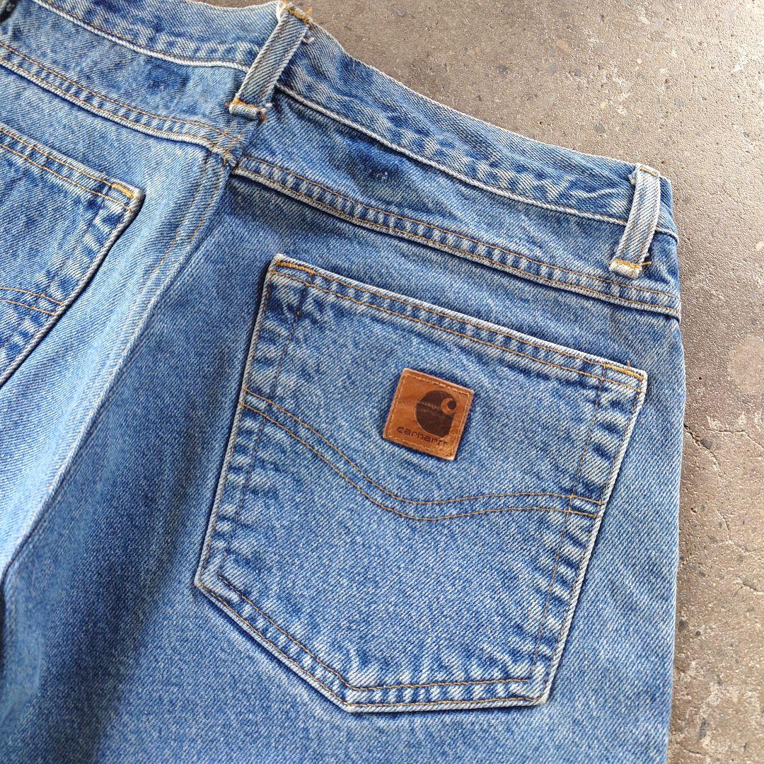 women carhartt denim wide jeans L