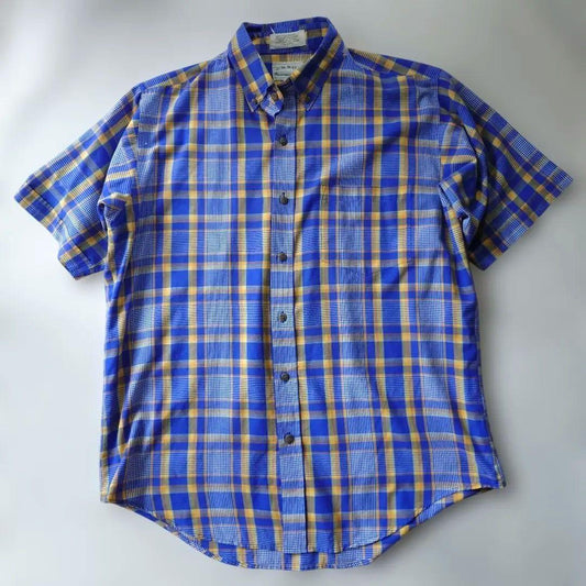 90s ARROW BD check ss shirts M