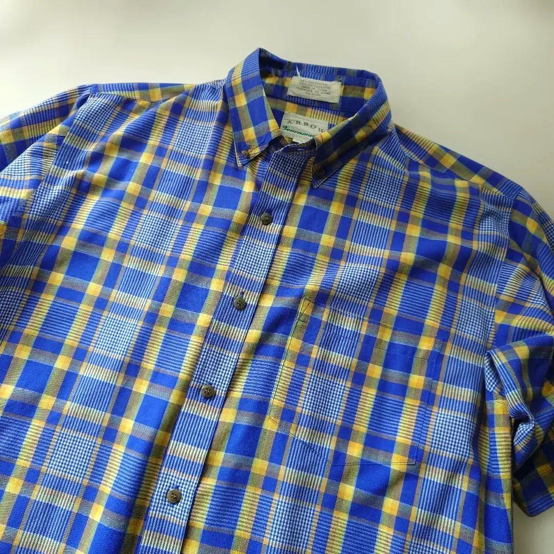 90s ARROW BD check ss shirts M