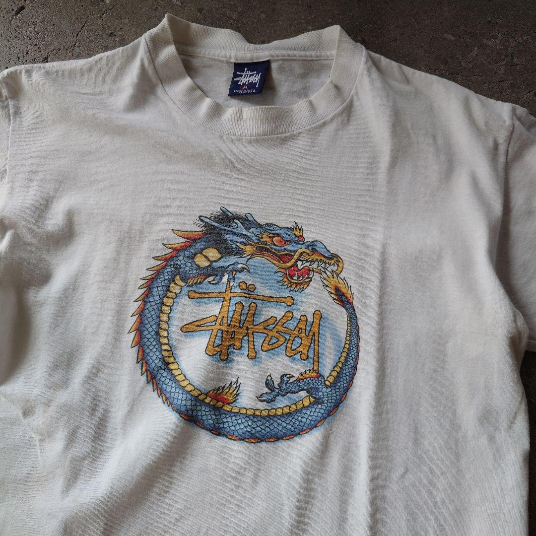 OLD STUSSY 90's DRAGON tee USA M