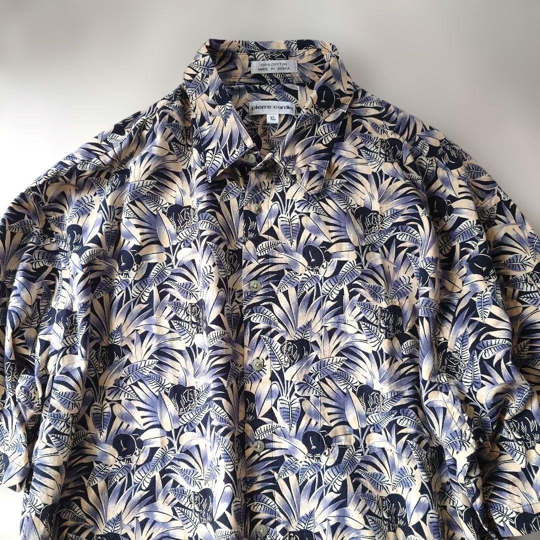 Pierre Cardin elephant pattern aloha shirts XL