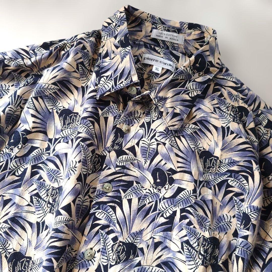 Pierre Cardin elephant pattern aloha shirts XL