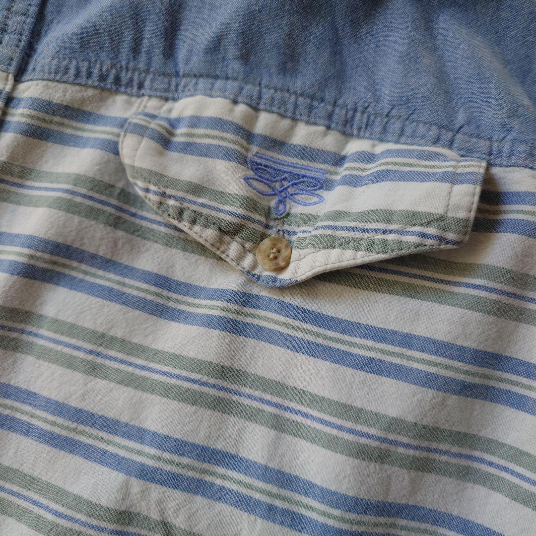 Roper denim patchwork shirts L