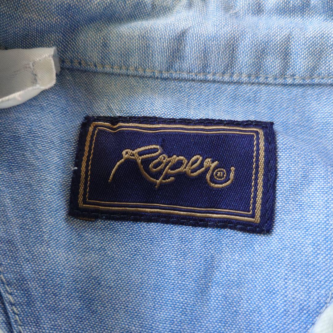 Roper denim patchwork shirts L