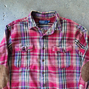 POLO RALPHLAUREN　nel shirts elbowpatch ポロラルフローレン　ネルシャツ