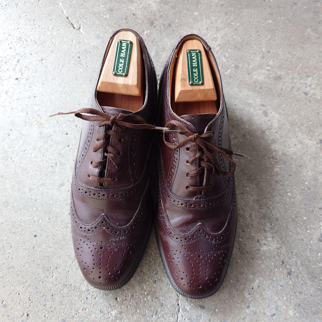 80s old wingtip leather shoes 7inch チェコ製