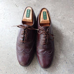 画像をギャラリービューアに読み込む, 80s old wingtip leather shoes 7inch チェコ製
