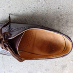 画像をギャラリービューアに読み込む, 80s old wingtip leather shoes 7inch チェコ製
