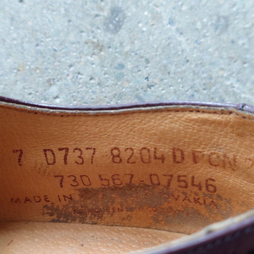 80s old wingtip leather shoes 7inch チェコ製