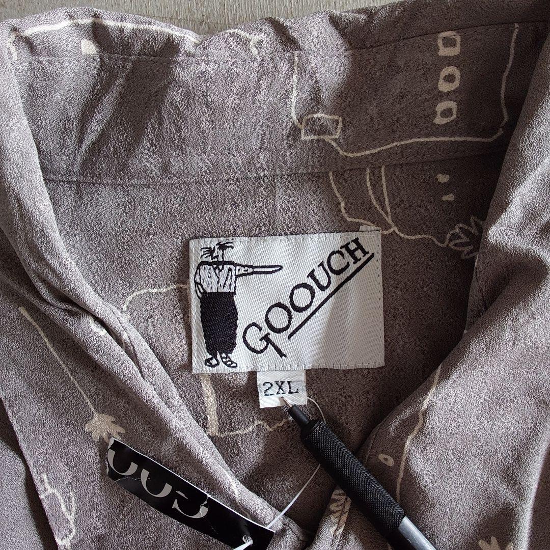 GOOUCH Deadstock rayon shirts グーチ デッドストック レーヨンシャツ　柄シャツ　らくがき柄
