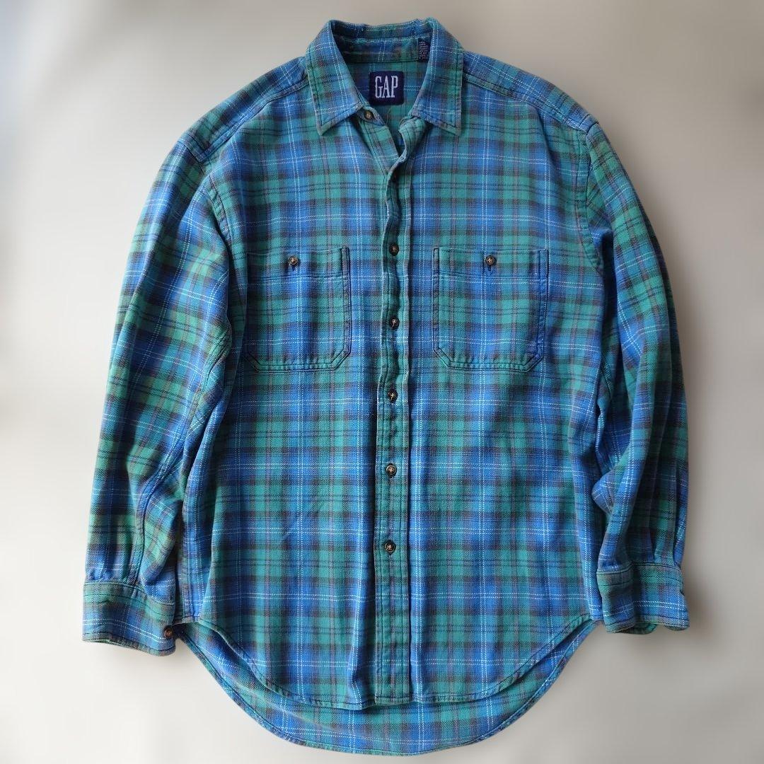 90s OLD GAP flannel shirts M