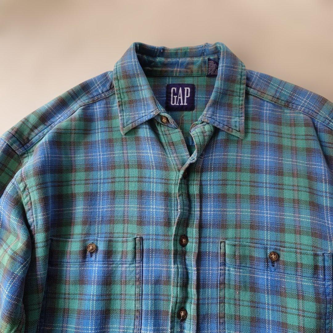 90s OLD GAP flannel shirts M