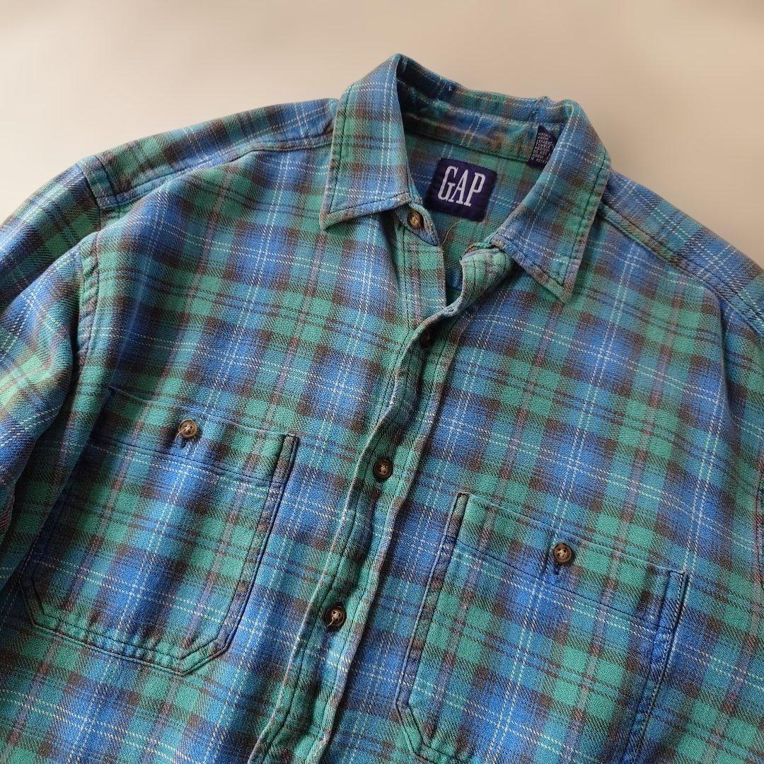 90s OLD GAP flannel shirts M