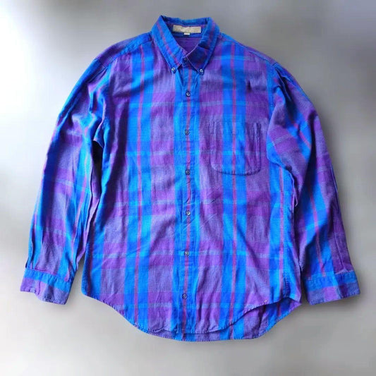 PELLYELLIS check blue shirts L