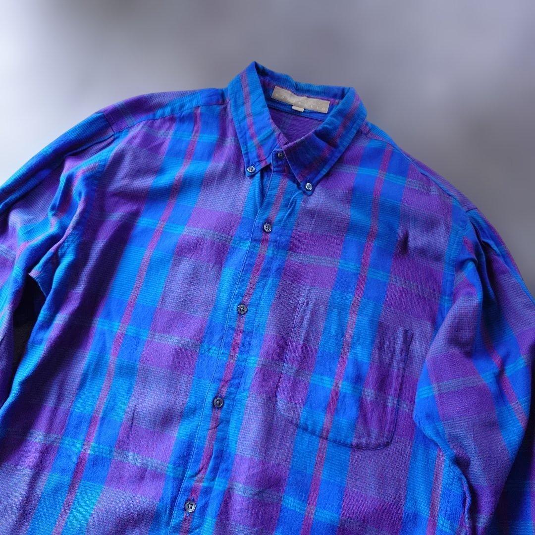 PELLYELLIS check blue shirts L