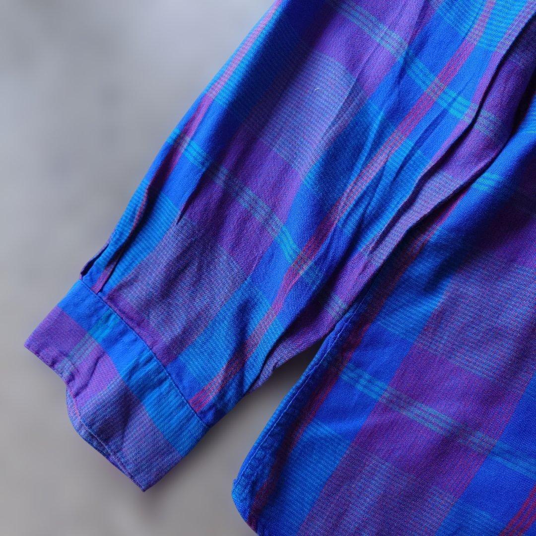 PELLYELLIS check blue shirts L