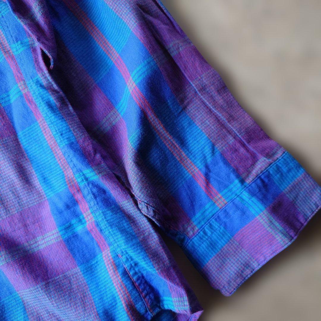 PELLYELLIS check blue shirts L
