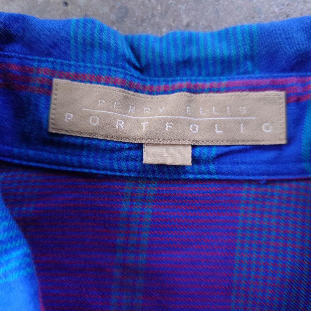 PELLYELLIS check blue shirts L