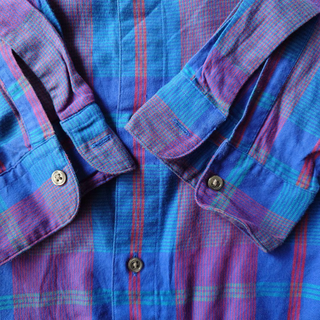 PELLYELLIS check blue shirts L