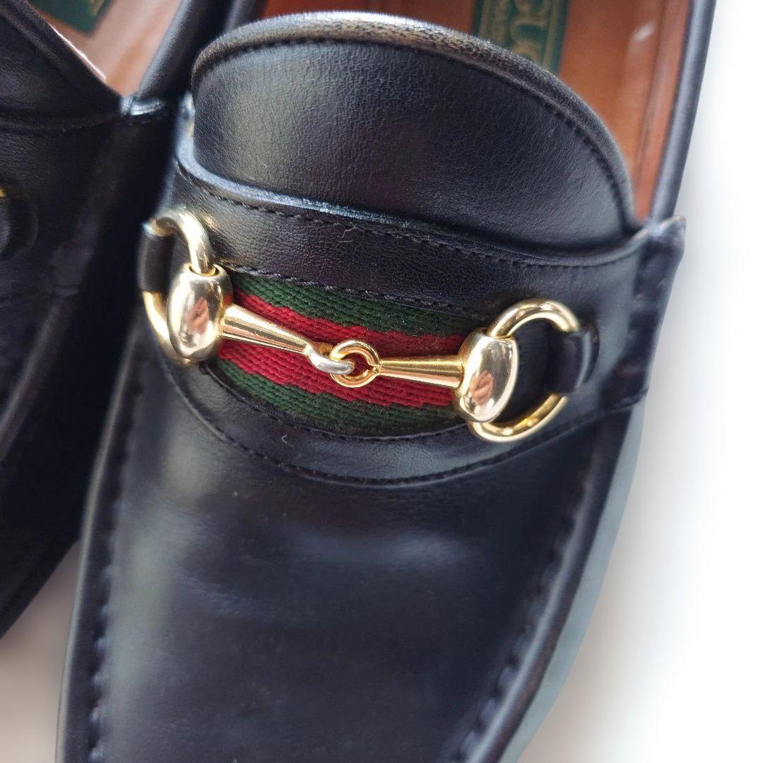GUCCI shelly line horse bit loffer blk 42 inch 26cm