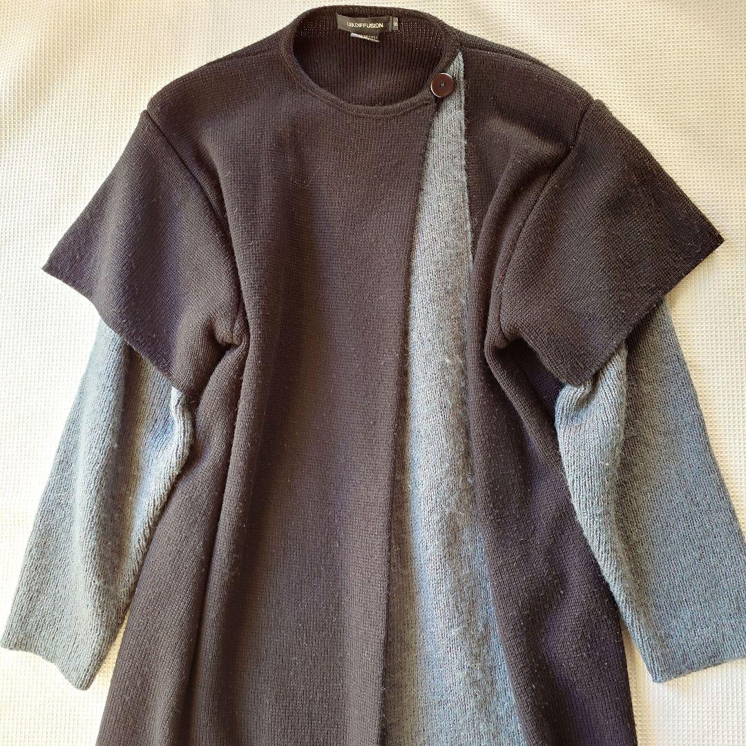 women knit layered one piece ユーズド　レディース　ニットワンピース