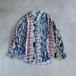 画像をギャラリービューアに読み込む, used rayon pattern shirts M　古着レーヨン　総柄　長袖シャツ
