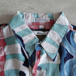 画像をギャラリービューアに読み込む, used rayon pattern shirts M　古着レーヨン　総柄　長袖シャツ
