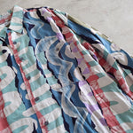 画像をギャラリービューアに読み込む, used rayon pattern shirts M　古着レーヨン　総柄　長袖シャツ
