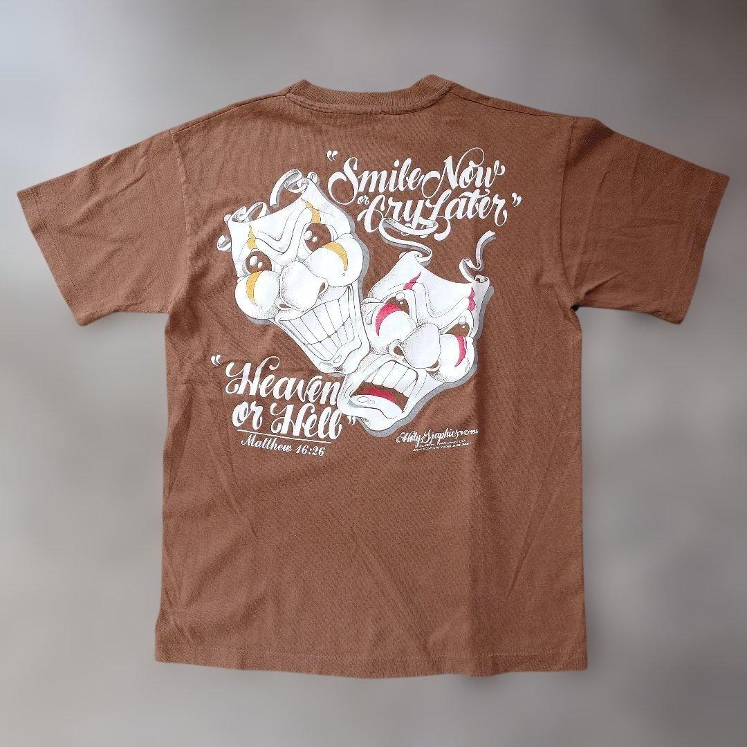 90s ANVIL twoface print tee M
