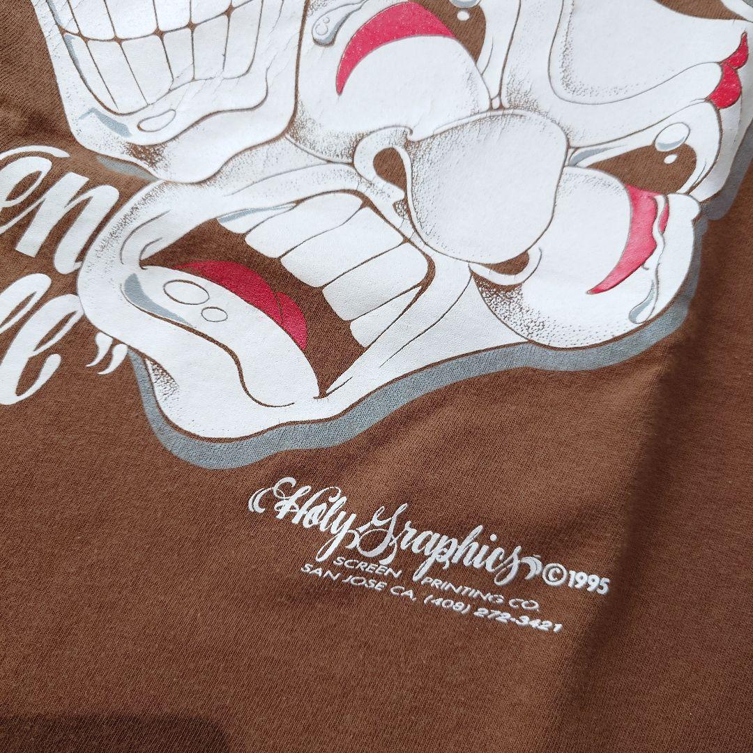 90s ANVIL twoface print tee M
