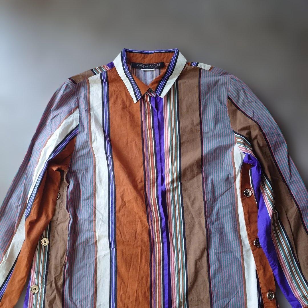 MARINA RINALDI stripe shirts op